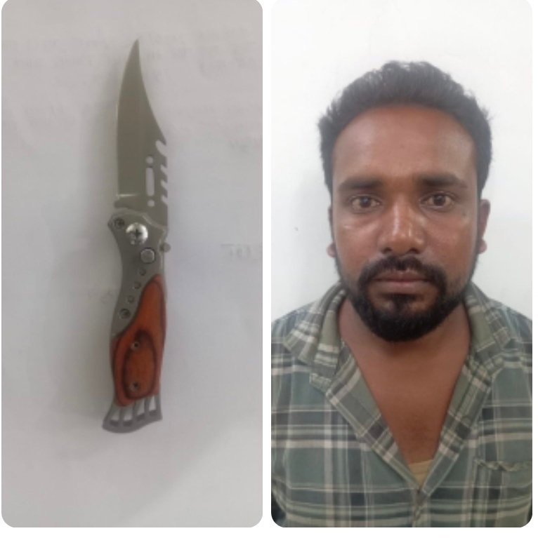 बटनदार चाकू लहराकर लोगों को डराने वाला युवक गिरफ्तार, मस्तुरी पुलिस की तत्पर कार्रवाई धारा 25 आर्म्स एक्ट के तहत मामला दर्ज, चाकू जब्त कर आरोपी भेजा गया न्यायिक रिमांड पर